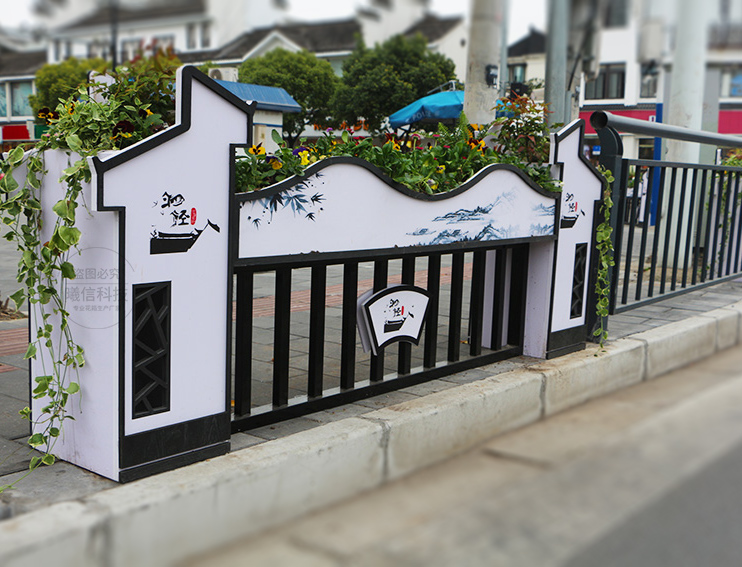 商業步行街花箱上海古鎮案例